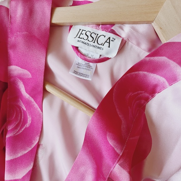 Jessica Satin Floral Floor-length Robe - Size Medium - Picture 3 of 5